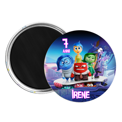10 Magneti Inside Out Calamite frigo tondo 5.8cm personalizzabile