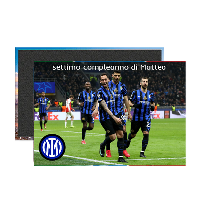 4 Magneti Inter Calamite frigo grande rettangolare personalizzabile