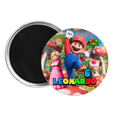 10 Magneti Super Mario Bros Calamite frigo tondo 5.8cm personalizzabile