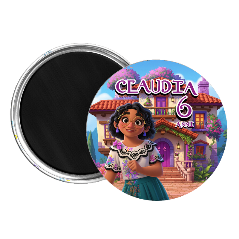 10 Magneti Encanto Calamite frigo tondo 5.8cm personalizzabile