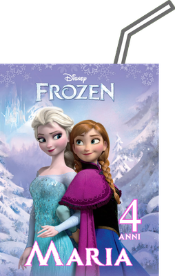 20 Adesivi Anna Elsa Frozen personalizza brick succo di frutta