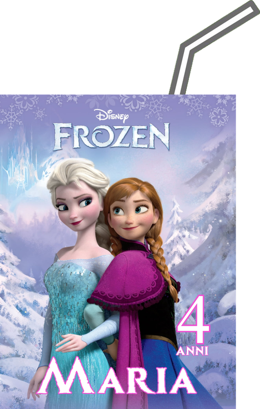 20 Adesivi Anna Elsa Frozen personalizza brick succo di frutta