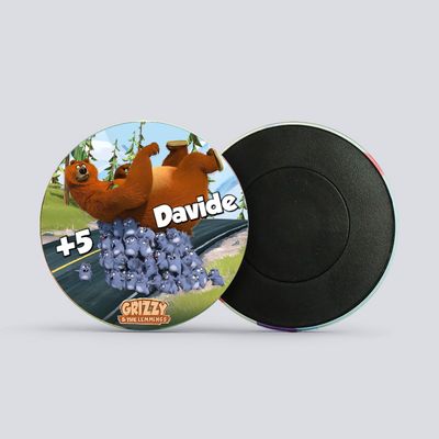 10 Magneti Grizzy e Lemmings Calamite frigo tondo 5.8cm personalizzabile