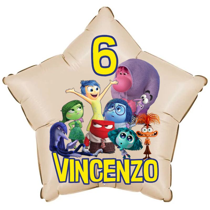 Palloncino Inside out personalizzati con nome centrotavola compleanno