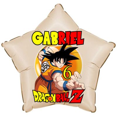 Palloncino Dragon Ball personalizzati con nome centrotavola compleanno