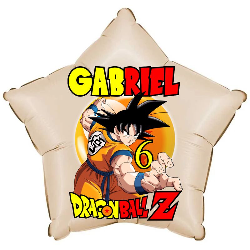 Palloncino Dragon Ball personalizzati con nome centrotavola compleanno