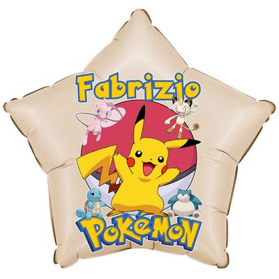 Palloncino Pokemon personalizzati con nome centrotavola compleanno