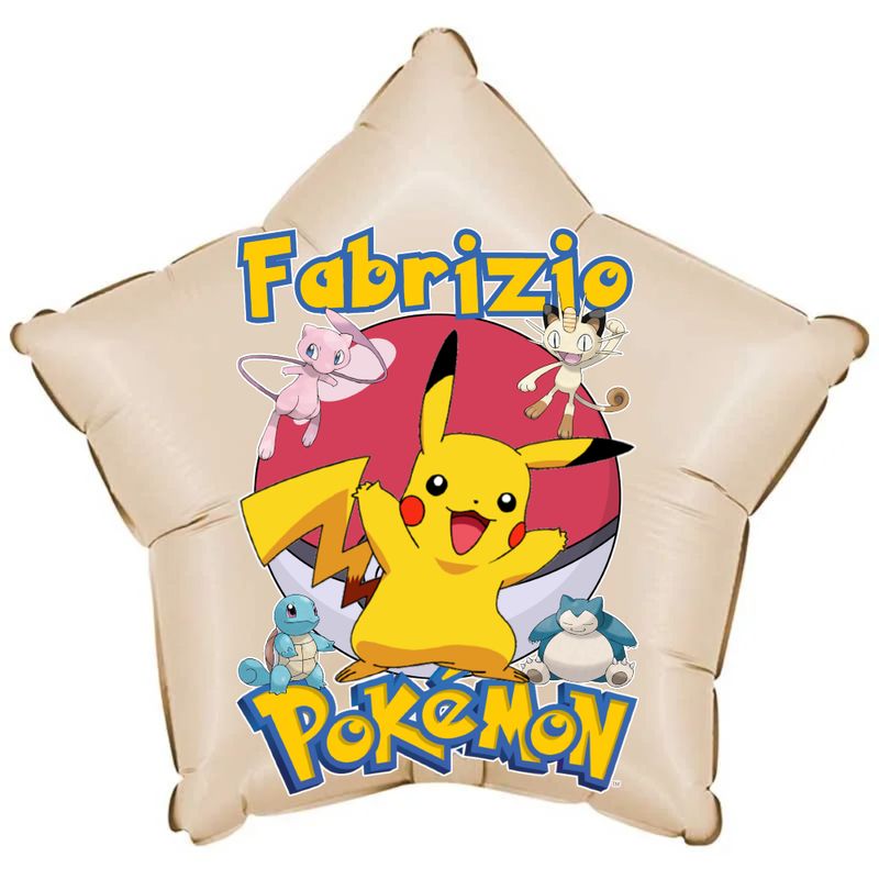 Palloncino Pokemon personalizzati con nome centrotavola compleanno