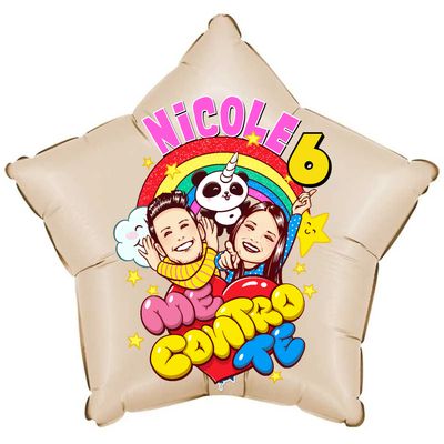 Palloncino Me contro Te personalizzati con nome centrotavola compleanno