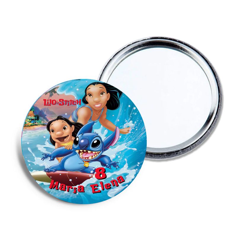 6 specchietti da borsa Lilo e Stitch personalizza regali festa per bambine