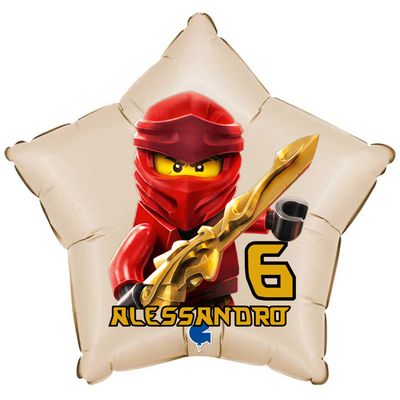 Palloncino Ninjago personalizzati con nome centrotavola compleanno
