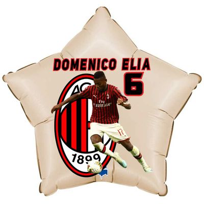 Palloncino Milan personalizzati con nome centrotavola compleanno