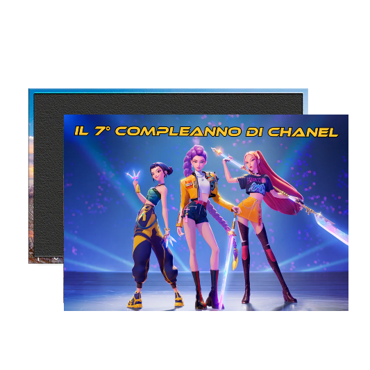 4 Magneti K pop demon hunters Calamite frigo grande rettangolare personalizzabile