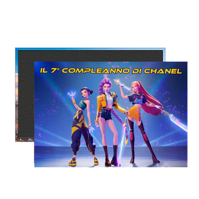 4 Magneti K pop demon hunters Calamite frigo grande rettangolare personalizzabile 4 Magneti K pop demon hunters Calamite frigo grande rettangolare personalizzabile