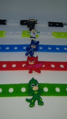 10 Bracciali personaggi in 3D PJ Masks