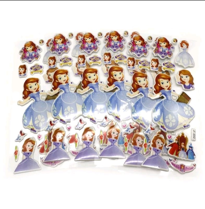 30 fogli stickers Adesivi a tema Principessa Sofia Disney