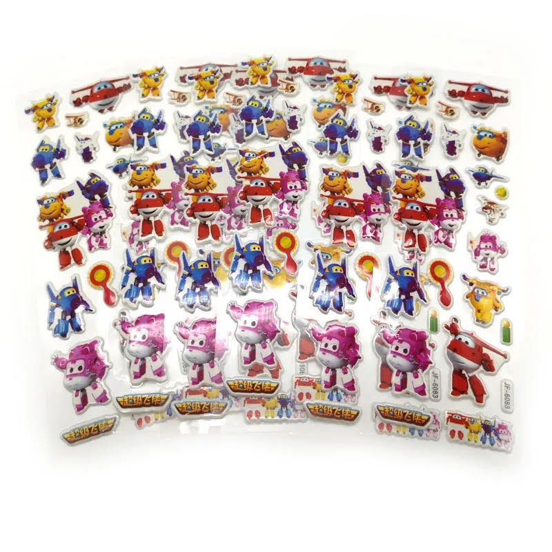 30 fogli stickers Adesivi a tema Super Wings