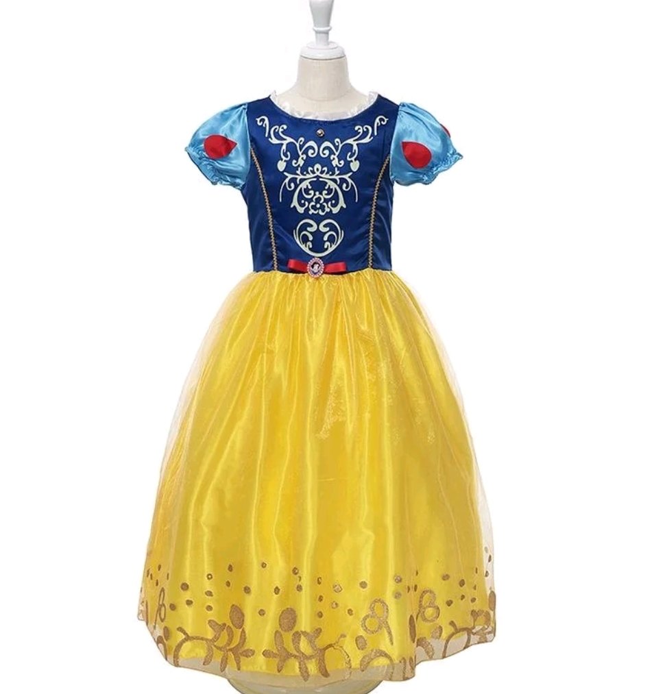 Costume Principessa Biancaneve Disney Vestito Bambina