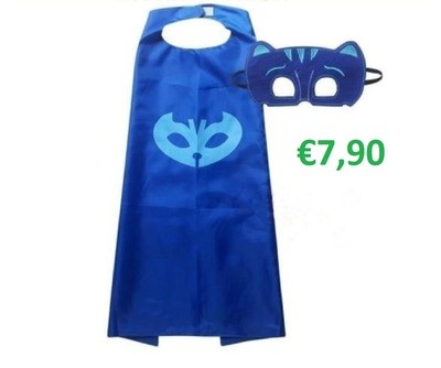 Set Gattoboy maschera mantello carnevale travestimento cosplay
