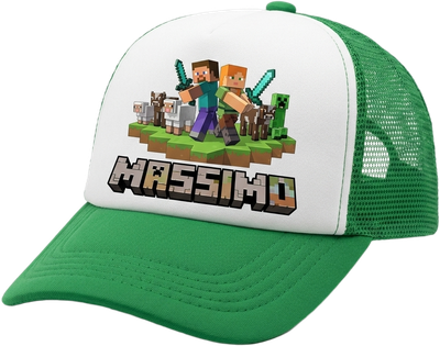 Cappelli personalizzati Minecraft con nome regalo festa
