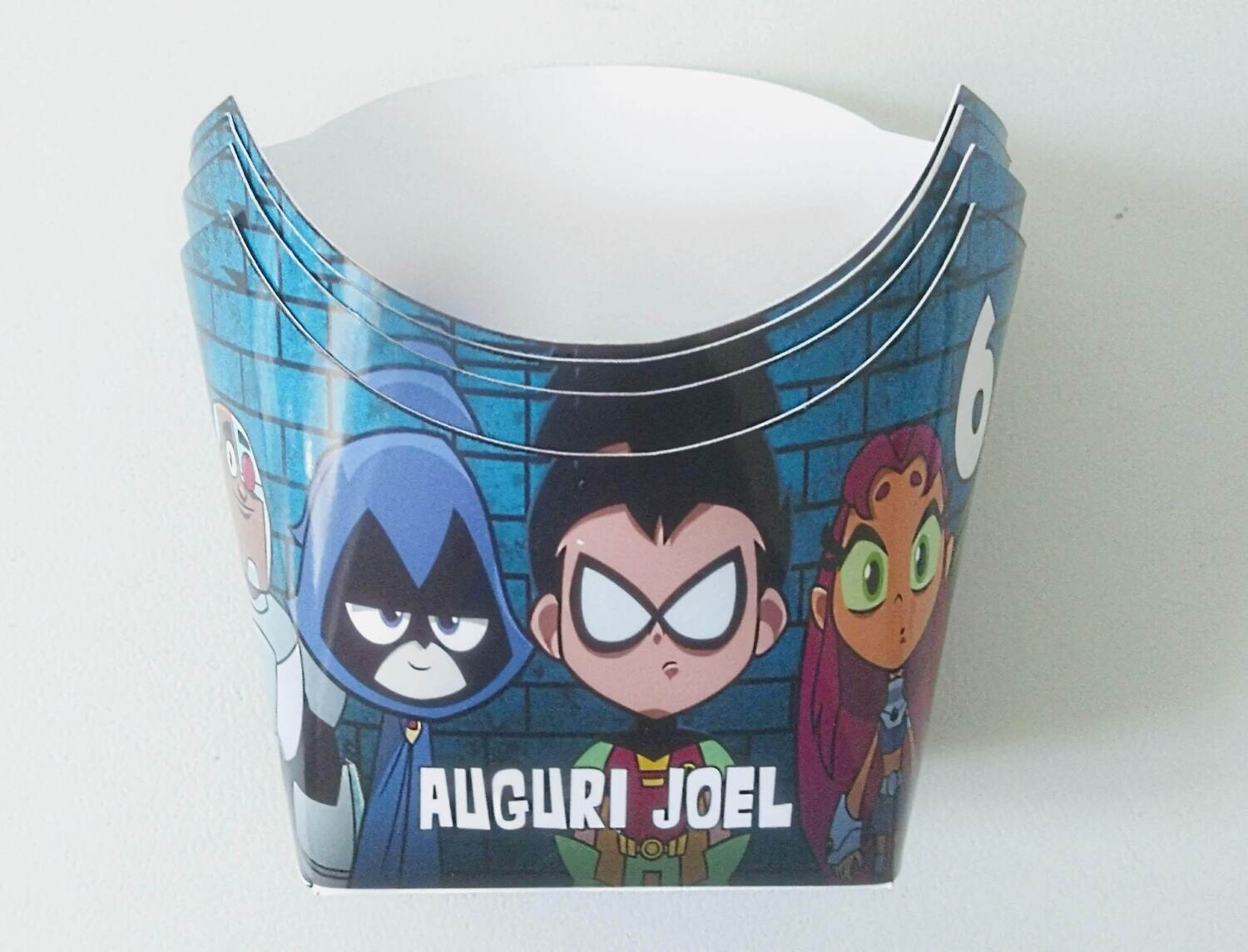 Scatolina patatine Mc Donald personalizzabile addobbi festa a tema teen titans go
