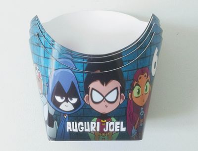 1 Scatolina patatine Mc Donald personalizzabile addobbi festa a tema Scatolina patatine Mc Donald personalizzabile addobbi festa a tema teen titans go