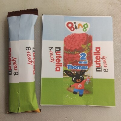 nutella bi ready incarto Bing personalizzato regalini fine addobbi decorazione festa compleanno a t…