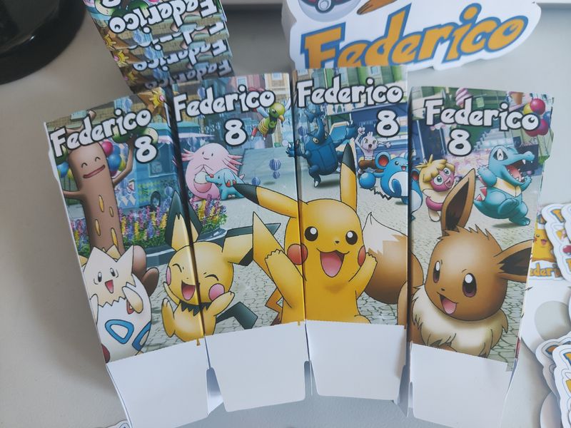 1 scatolina Popcorn Pokemon personalizza allestimento tavolo festa