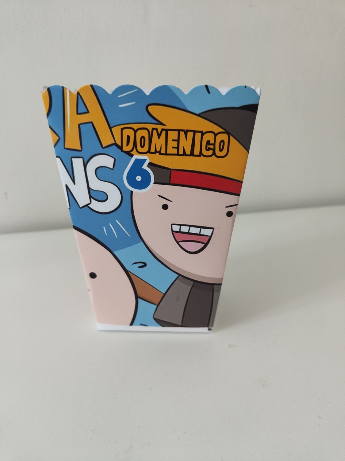 1 scatolina Popcorn Pera Toons personalizza allestimento tavolo festa