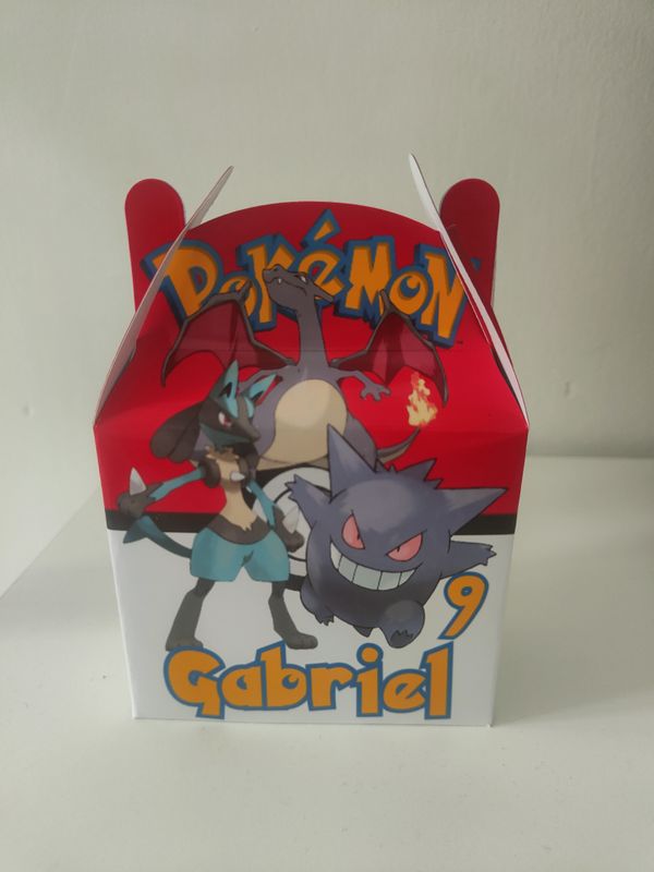 1 Scatolina Pokemon personalizza porta regalini confetti fine festa