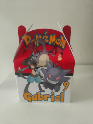 1 Scatolina Pokemon personalizza porta regalini confetti fine festa