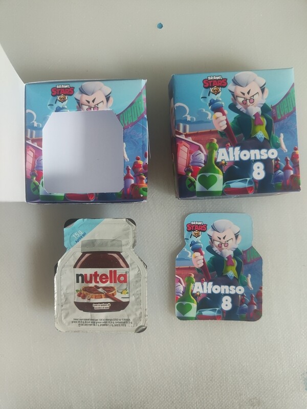 10 Scatoline e adesivi Nutella Brawl Stars festa personalizzata
