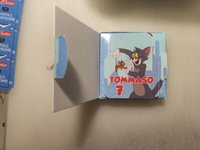 10 Scatoline e adesivi Nutella Tom e Jerry festa personalizzata