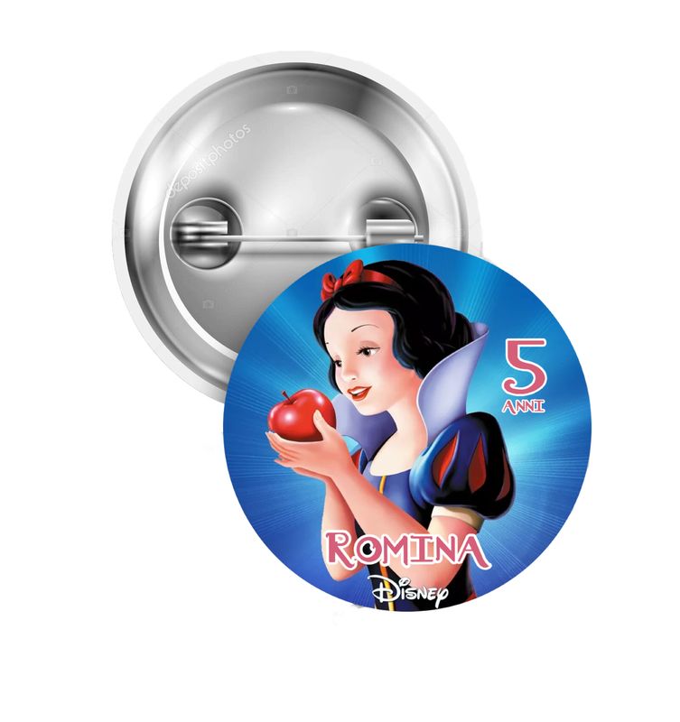 10 Spille zaino scuola Biancaneve personalizza regalini fine festa