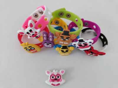 10 Bracciali in gomma personaggi 2D Freddy's Pizza regali fine festa