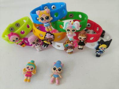 10 Bracciali in gomma personaggi 2D Lol Surprise regali fine festa