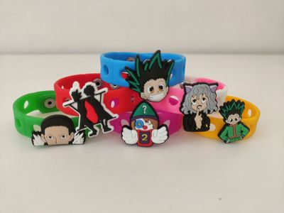 10 Bracciali in gomma personaggi 2D Hunter x Hunter regali fine festa