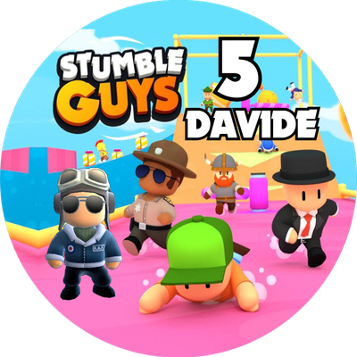 40 Adesivi 20 Tappo + 20 etichette vasetto Stumble Guys personalizza mini Nutella