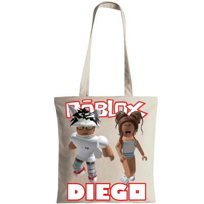 Borsa libri libreria Roblox personalizzata con nome regalo festa