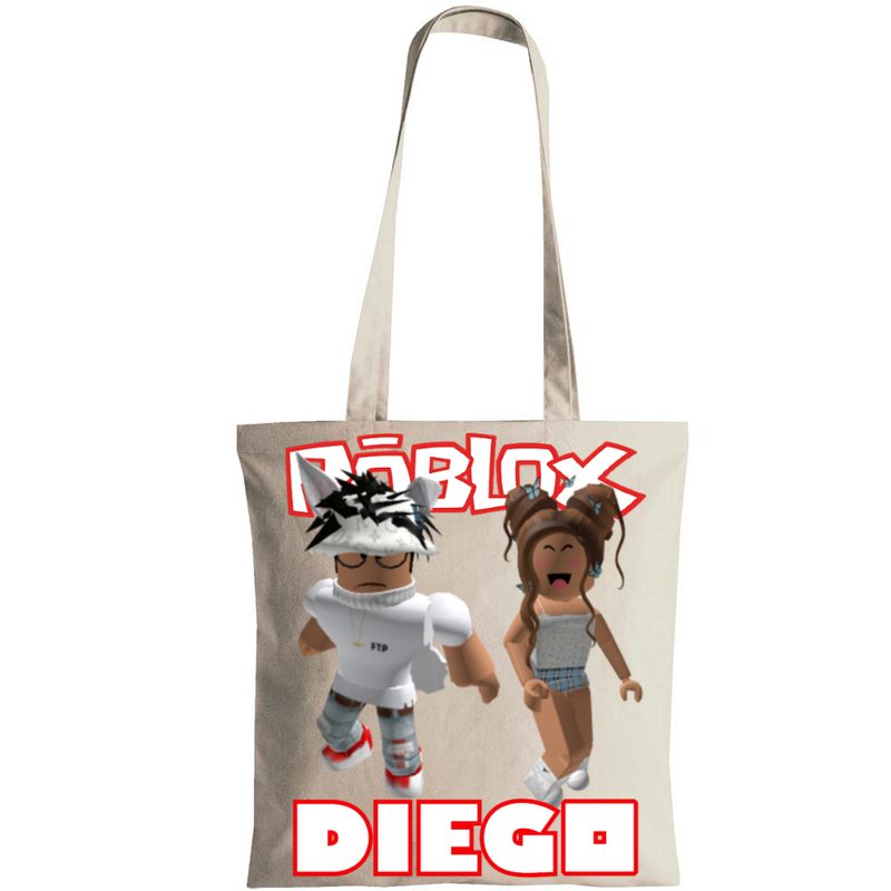 Borsa libri libreria Roblox personalizzata con nome regalo festa
