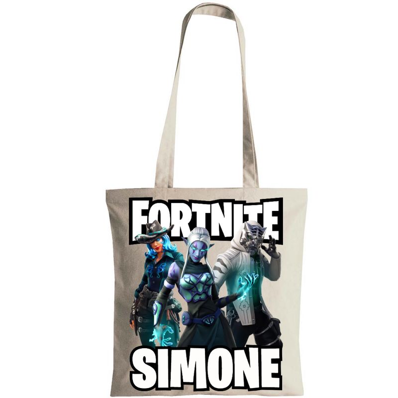 Borsa libri libreria Fortnite personalizzata con nome regalo festa