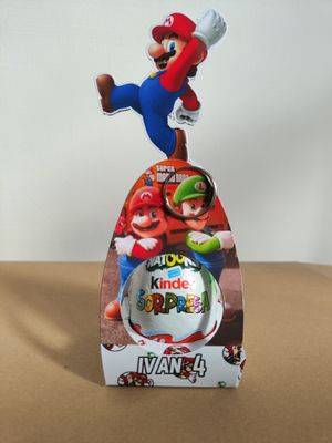 scatolina ovetto kinder sorpresa super mario bros personalizzabile regaline fine festa compleanno b…