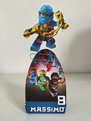 1 Scatolina Ovetto Kinder Ninjago personalizza regalino fino festa