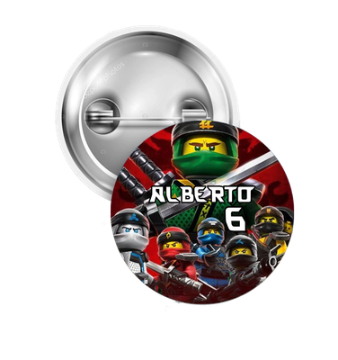 10 Spille zaino scuola Ninjago personalizza regalini fine festa