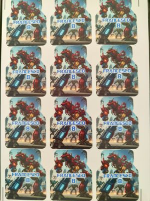10 Scatoline e adesivi Nutella Transformers festa personalizzata