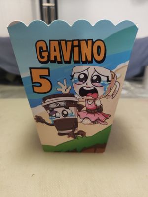 1 scatolina Popcorn Brainrot personalizza allestimento tavolo festa