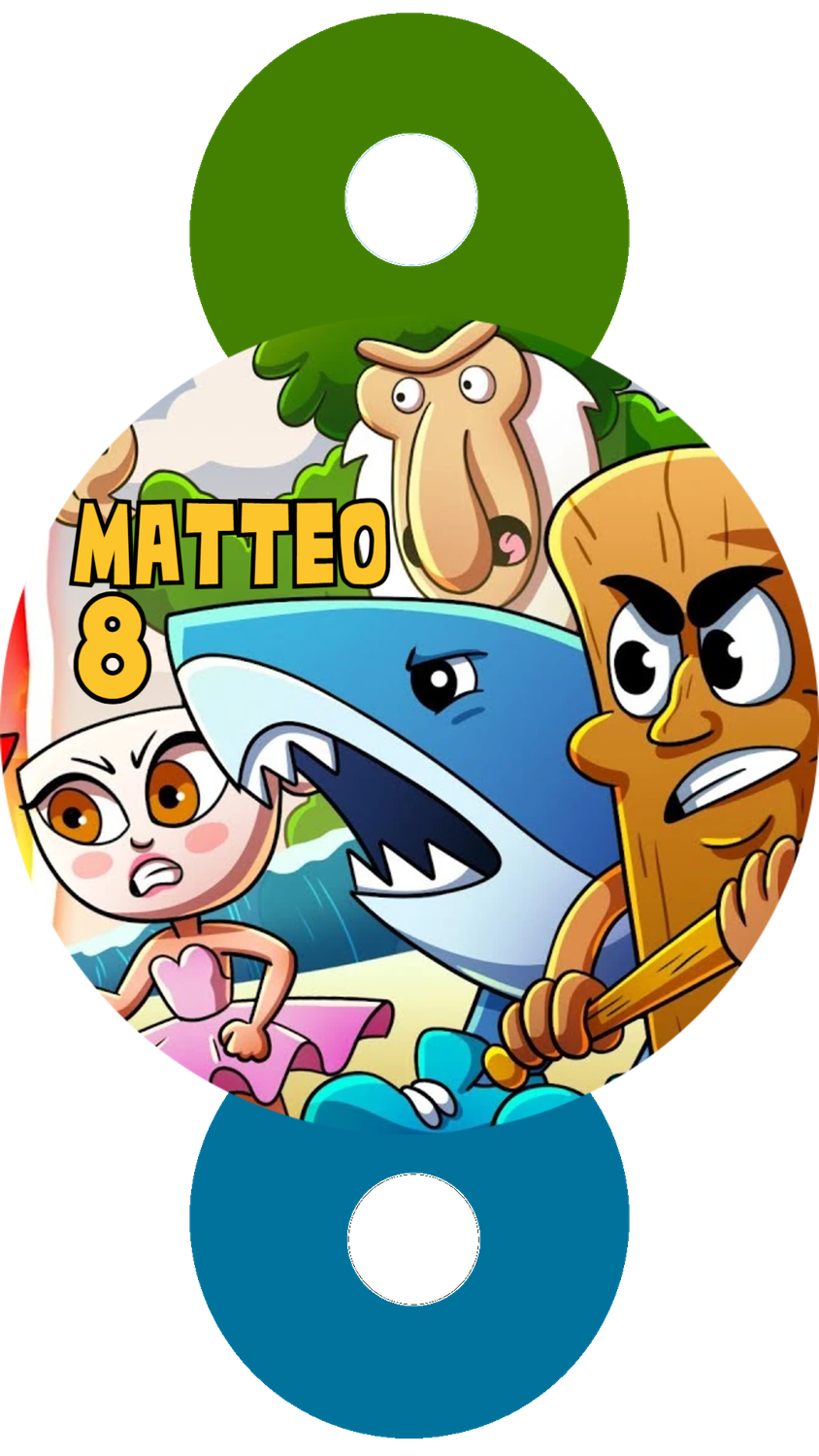 24 Decorazioni cannucce Brainrot personalizza festa compleanno