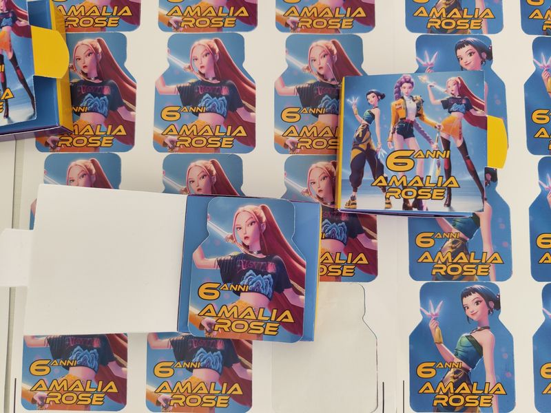 10 Scatoline e adesivi Nutella k pop festa personalizzata