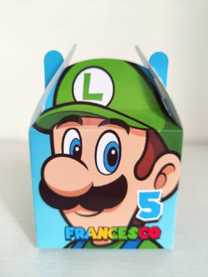 1 Scatolina Super Mario personalizza porta regali fine festa