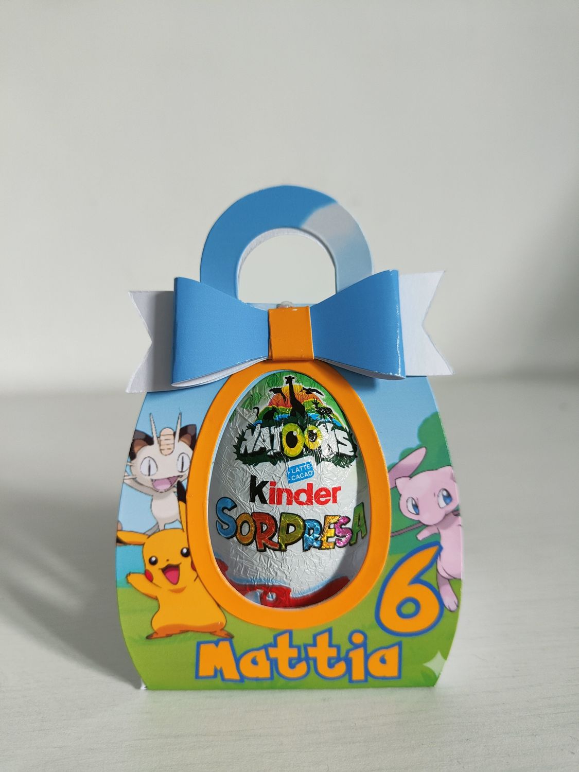 1 Scatolina Ovetto Kinder Pokemon personalizzata